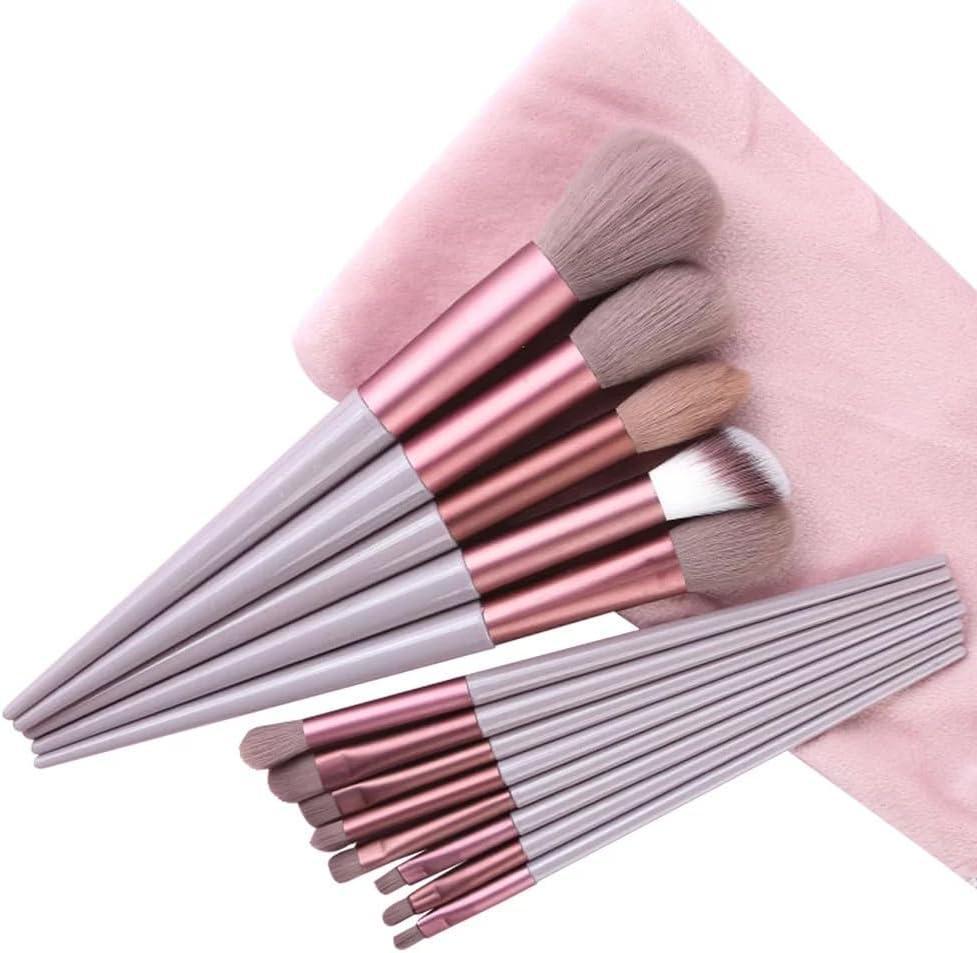 Colorful Makeup Brushes Set for Practicing Makeup - 13 Pcs Set of Essential Tools