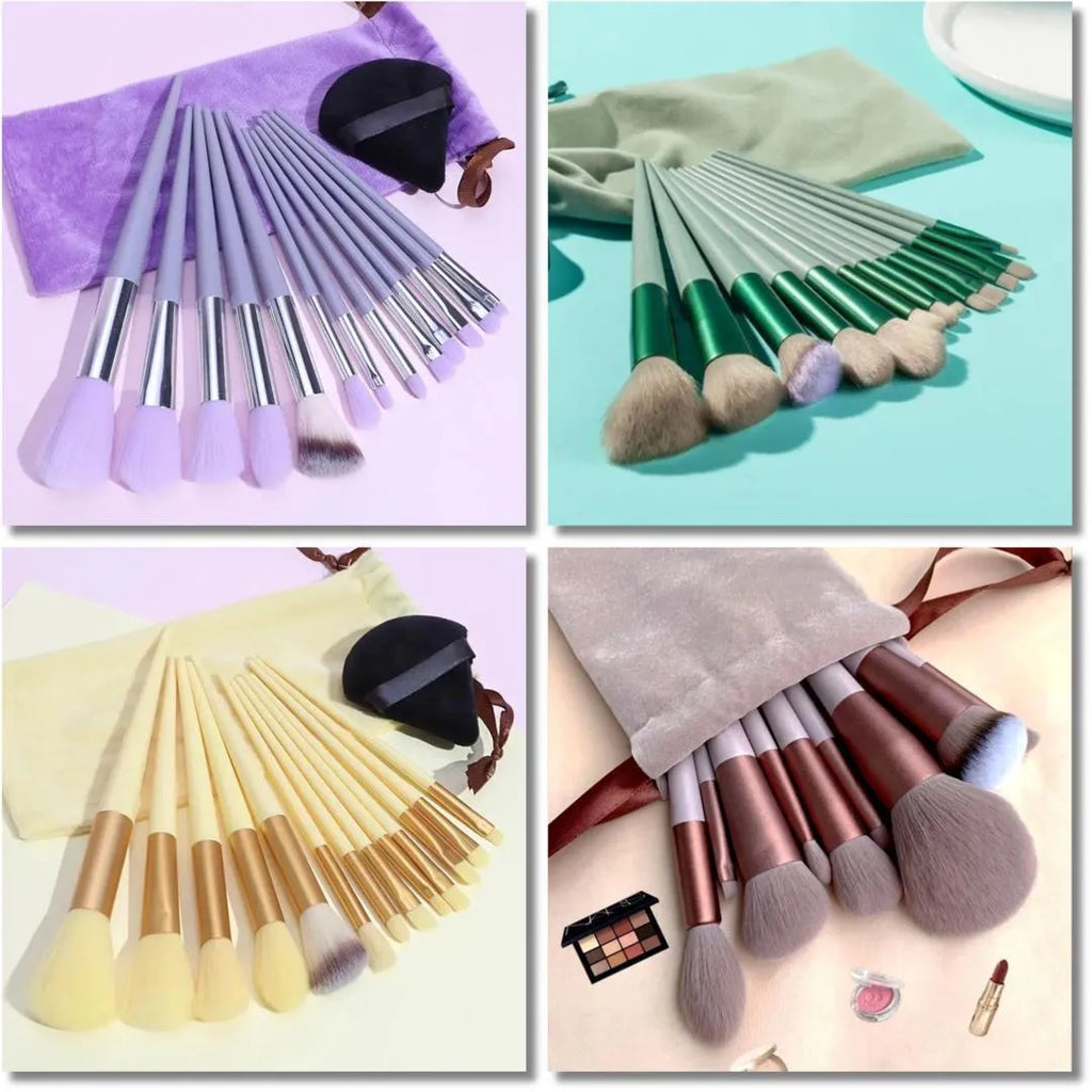 13 Pcs Reusable Makeup Brushes Set