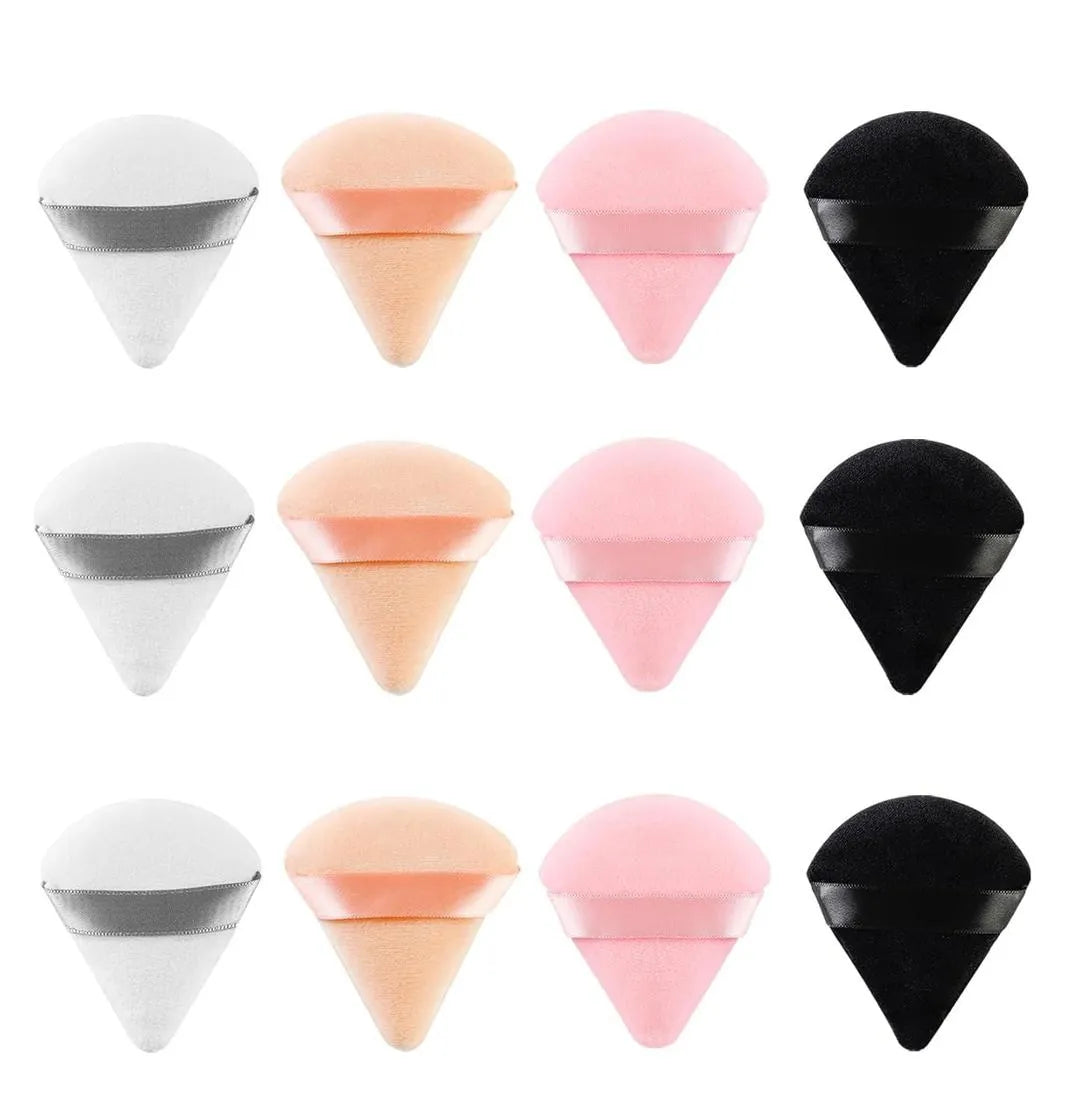 4 Pcs Reusable Cotton Powder Puff - Perfect Makeup Accessory for Blending and Contouring