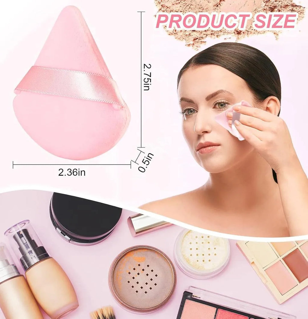 4 Pcs Reusable Cotton Powder Puff - Perfect Makeup Accessory for Blending and Contouring