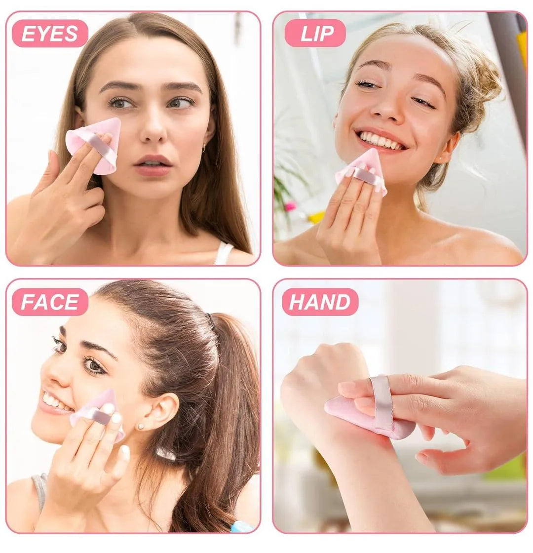 4 Pcs Reusable Cotton Powder Puff - Perfect Makeup Accessory for Blending and Contouring