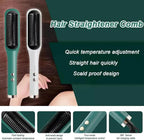 2 in 1 Hair Straightener and Curler -Professional Hair Straightener Brush and Comb for Salon-Quality Results – Hair Style Accessories for Girls