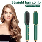 2 in 1 Hair Straightener and Curler -Professional Hair Straightener Brush and Comb for Salon-Quality Results – Hair Style Accessories for Girls
